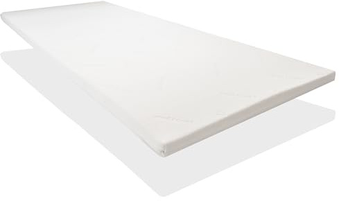 Pyramidenkönig 90cm x 200cm x 5cm Viscoelastische Matratzenauflage mit Bezug Coolmax, Härte 3, Visco Auflage Topper Memory Matratze Gelschaum