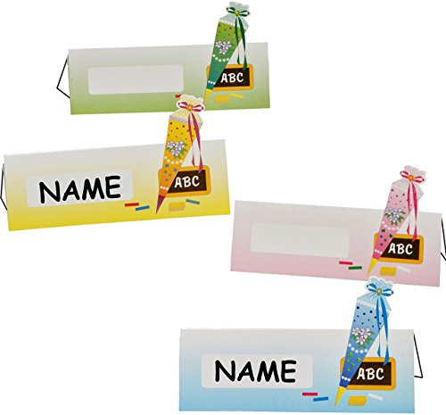 alles-meine.de GmbH 3 STK. Tischkarte/Platzkarte - Schulstart Schulanfang - oder Anhänger für Schultüte - Namensanhänger