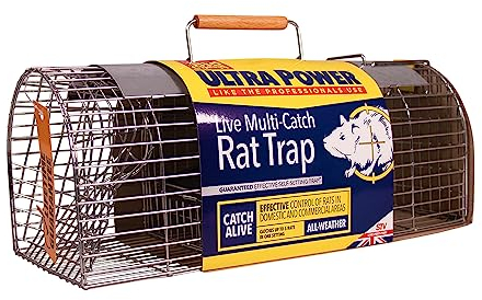 The Big Cheese Free to Go Multi-Catch Rat Cage Trap Poison-Free Welfare Friendly British Grain Safe Around Children and Pets Monitor Infestations Self-Setting