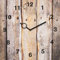 Wanduhr aus Glas, Holzoptik, Braun 30x30 cm von Eurographics