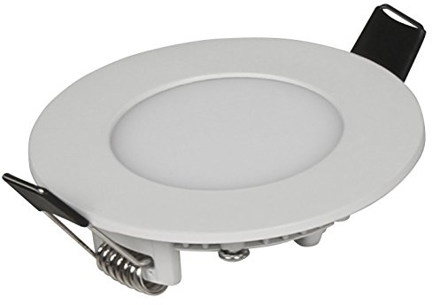 McShine LED Panel LP-385RW | 3W, 306lm, 3000K, Ø85mm, warmweiß | Aluminium-Gehäuse, flach, Trafo inkl., IP20, Sofortstart, Deckenleuchte für Innen