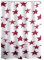 RIDDER Duschvorhang Textil Star rot 180x200 cm