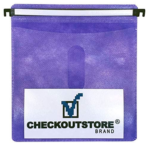 CheckOutStore 300 CD Double-sided Refill Plastic Hanging Sleeve Purple