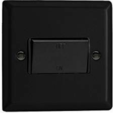 Varilight Fan Isolator Switch - Urban/Vogue Matt Black with Black Rocker