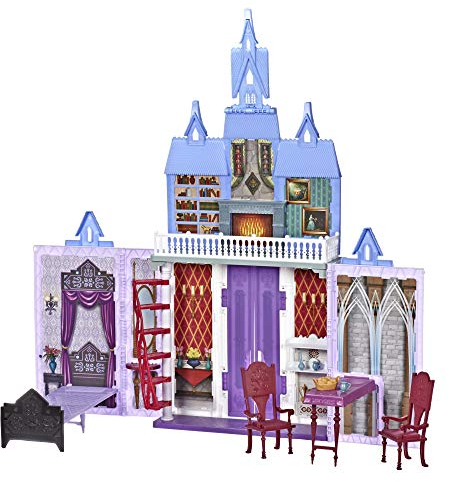 Hasbro E5511EP4 Disney Die Eiskönigin Arendelle Schloss für unterwegs, inspiriert durch Disneys Die Eiskönigin 2, portables Spielset – Spielzeug für Kids ab 3 Jahren