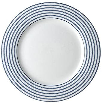 Laura Ashley - Teller, Kuchenteller, Frühstücksteller - Candy Stripe - Porzellan - blau/weiß - Ø 23 cm