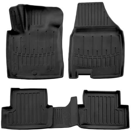 SCOUTT | 3D TPE Gummifußmatten Gummimatten Passend Für Qashqai J10 2008-2013, Anti-Rutsch, Abwaschbar, Allwetter, Hohes Rand, 4-TLG