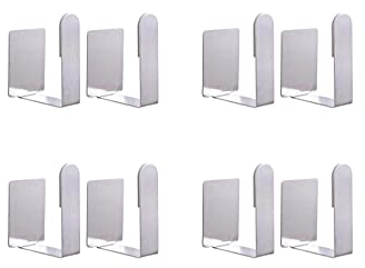 YURINJEE Pot Lid Holder, Stainless Steel Wall Mounted 3M Self Adhesive Pan Cover Racks (Set of 4) Freely Adjustable Length