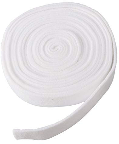 Amosfun Wolle Filzband DIY Handwerk Filz Stoff Band Geschenkverpackung Dekoration Hochzeitsfeier Liefert für Patchwork Applikationen Bowknot 3 X 500 cm (Weiß)