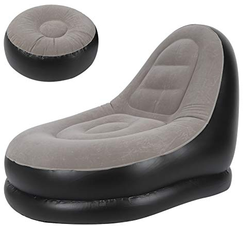Aufblasbarer Freizeit-Sofastuhl Moderner Loungesessel mit osmanischem Blow Up Chaise Hautfreundlicher Air Lazy Sofaset Klappbarer Liegesofastuhl für den Balkongarten im Wohnzimmer