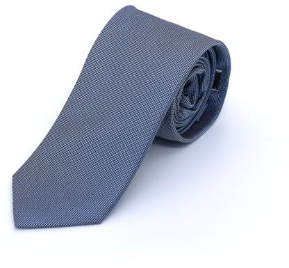 akzente Herren Krawatte Seidenkrawatte 100% Seide 6cm gepunktet Anzug Hochzeit Business grau-blau-braun