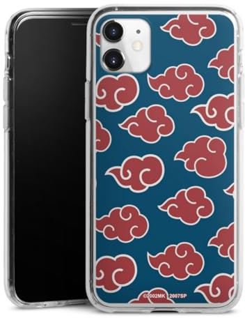 Silikon Hülle kompatibel mit Apple iPhone 11 Case transparent Handyhülle Naruto Shippuden Offizielles Lizenzprodukt Akatsuki