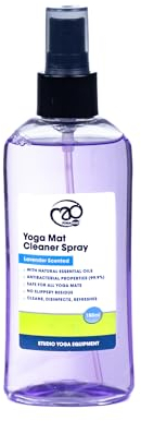 Yoga-Mad Yoga Mat Cleaner Spray 150ml - Safe for All Mats, No Sticky or Slippery Residue – Made with Natural Essential Oils – Cleans, Disinfects & Refreshes (Lavender)