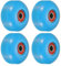 PATIKIL 4 Stück 52mm Longboard Rollen mit Lager ABEC-9 Skateboard Rad Straße Rollen für Skateboards Cruiser Räder Ersatz 95A Blau Rot