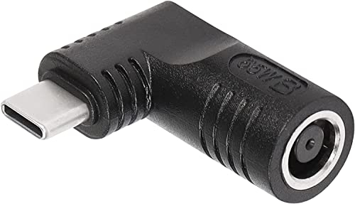 SinLoon DC 7.4mm x 0.6mm Female Input to USB C Male Right Angled Power Plug Charge Adapter 65W PD,Uilt-in with PD Automatic Identification Induction Chip,for Phones,Tablets