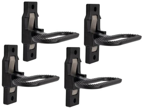 Mytee Products Lot de 4 marchepieds latéraux pliables en acier galvanisé pour camions et remorques – Sécurité améliorée et plate-forme robuste sur laquelle l'utilisateur peut marcher – Revêtement noir