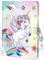 WERNNSAI Unicorn Kids Diary for Girls - Glitter Hardcover Journal Notebook for Kids Gift School Office Private Secret Diary A5 Lined Memos Writing Drawing Notepad with Lock and Keys