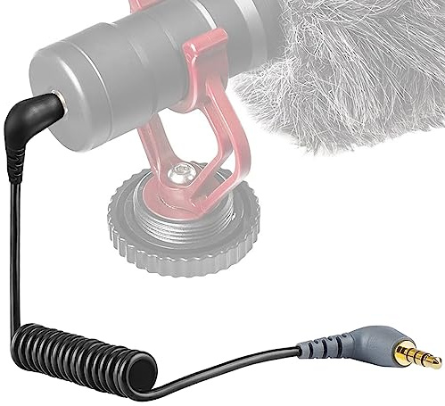 GEEKRIA For Creators 3,5 mm TRRS auf TRS Mikrofon-Spulenkabel, 50 cm, kompatibel mit Takstar SGC-600, SGC-598, SGC-698, BOYA BY-BM2040, by-MM1, BY-BM3011 Mikrofonkabel (schwarz)