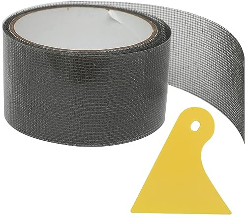 Window Repair Tape Set, Strong Fly Screen Mosquito Net Patch Adhesive Tape with Scraper, 79x2'' Waterproof & Anti-Insect Fly Bug Fiberglass Door Window Screening Mesh Repair Tape