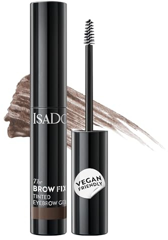 IsaDora Augenbrauen Gel mit Präzisionsbürste - Einfaches Fixieren und langanhaltendes Ergebnis - Für definierte und voller wirkende Augenbrauen - Augenbrauen Laminieren - Augenbrauengel Medium Brown