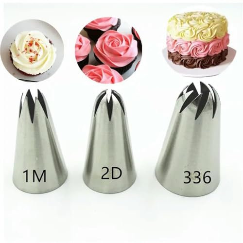 3 teile/satz Rose Gebäck Düsen Kuchen Dekorieren Werkzeuge Blume Icing Piping Düse Creme Cupcake Tipps Backen Zubehör