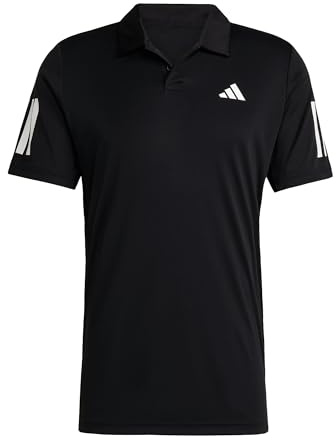 adidas Herren Club Tennis 3-Stripes Polo Shirt, Black, XXL