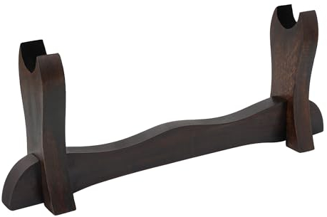 Lord of Battles Mittelalterlicher Schwert-Präsentationsständer aus Massivholz, einstöckig, Schwerthalter, Gladiator-Schwertständer, Katana-Schwerthalter, handgefertigt aus echtem Teakholz (einstöckig)