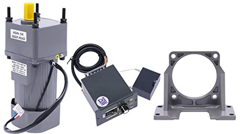 Moteur à convertisseur de fréquence réglable - 250 W - Avec variateur de vitesse réglable de 0 à 270 tr/min AC Gear - Moteur électrique à engrenages en continu - Avec régulateur de vitesse