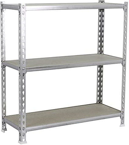 PROREGAL Schwerlastregal SMALL MULI | HxBxT 100x110x40cm | 3 Fachböden | Fachlast 200kg | Verzinkt | Lagerregal Kellerregal Werkstattregal