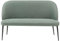 Beliani Modernes 2-Sitzer Küchensofa Stoff hellgrün Metallbeine schwarz Osby