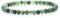 Echtes Moosachat Edelstein Armband mit 4mm Perlen - verschiedene Längen - Heilstein Schutzstein Talisman Glücksbringer Geschenk (Moosachat, 22CM)