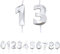 FUZVOL Birthday Cake Candles, Silver Number 13 Candle,Cake Topper Decorations