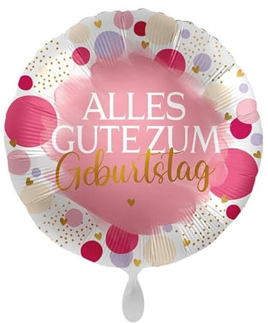 NEU Folienballon Sweet Pink - Alles Gute zum Geburtstag - ca. 45cm Durchmesser