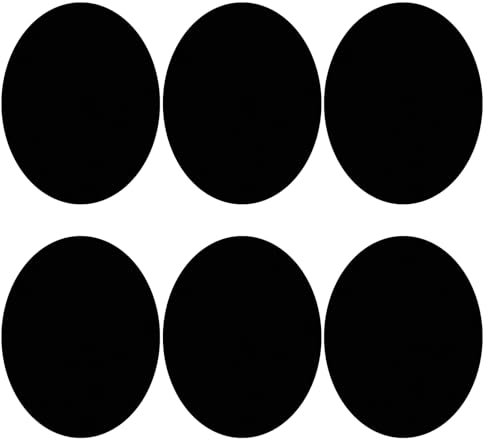 6 Rodilleras Parches Termoadhesivos Ovaladoacs para Rodillas y Codos de Niños, Tela Resistente en Oscuro, para Reparar y Proteger Ropa Infantil, Tamaño Universal (Negro)