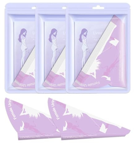 QIBZI Hygiène randonnée et camping Urinoirs féminins, urinoirs féminins jetables, entonnoirs à pipi, entonnoirs d'urinoir portables, urinoirs jetables, papiers jetables (30 pièces)