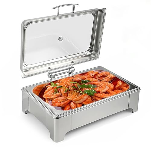 Buffet Server Electric Food Warmer - Chafing Dishes & Trays with Lids, Tabletop Buffet Warmer Server for Parties and Events
