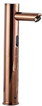 sensor taps for wash basin automatic sensor taps for bathroom sink mixer tap touchless tap tall basin taps, rose gold-b, cold water tap