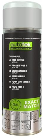 Autotek Professional Exact Match Car Spray Paint - Vauxhall Star Silver Metallic 11 Aerosol Spray 300ml