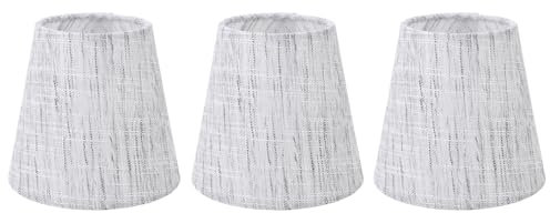 3 Stück Kronleuchter Schattierungen, kleine Stoff Lampenschirm Tuch Lampe Exquisite Vintage hohe Lichtdurchlässigkeit Lampenschirm Ersatz geeignet für E14 Kaliber