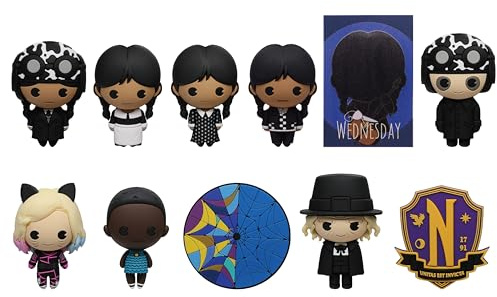 Wednesday Series 3 – 5 Collectible Bag Clip – Blind Bag (ONE Random Figure) – TV Show Character Keychain/Backpack Accessory | Official Licensed Merchandise