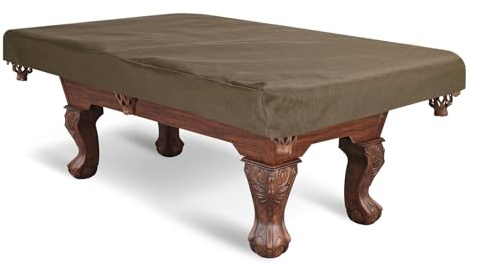 PATIKIL Billiard Pool Table Cover 8 Feet, Oxford Waterproof Outdoor Indoor Dustproof Billiard Table Cover Billiards Accessories for Protecting Pool Table Home Club Bar, Brown