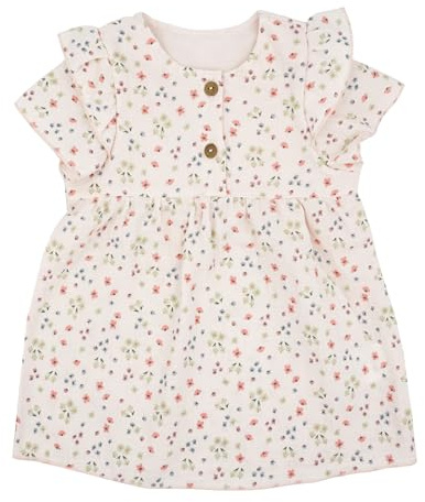 maximo GOTS Baby Girl-Kleid, Kurzarm Musselinstoff, Futter Musselin
