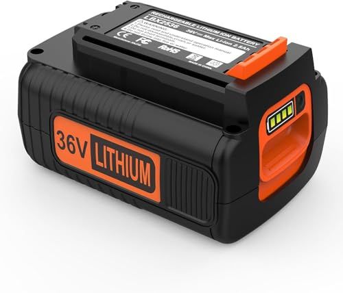 Batterie de rechange pour Black and Decker 36 V-40 V, pour outils d'alimentation LBXR36, LBX36, LBX2040, LBX2540, LBX1540, LBXR2036, LBXR36-2, LST540, LCS1240, LST136W, 1,5 Ah Li-ion (25000) 1 paquet