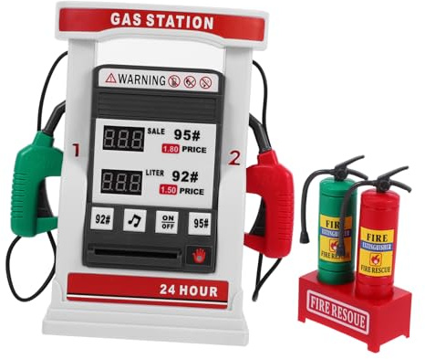 Toyvian Realistic Boys and Girls Gas Station Assembly Toy Diy Educational Toys Boys and Girls Petrol Pump Simulation Model