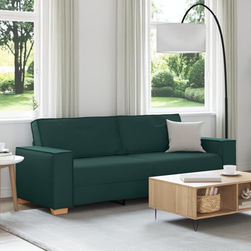 Massbinet Sofa 3-Sitzer Dunkelgrün 180 cm Stoff Modernes Sofas in der Mitte des Jahrhunderts für Wohnzimmer