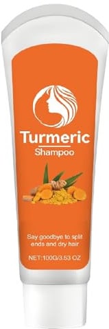 Kurkuma-Shampoo, tiefenwirksam pflegendes Shampoo für Kopfhaut und Haar, stärkt die Haarstruktur und verbessert die Elastizität, verleiht Glanz und macht das Haar weich und reduziert Frizzy. (1PCS)
