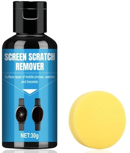 Allisway Mobile Phone Display Scratch Remover, Glass Scratch Remover, Glass Polish, Repairs Minor Scratches and Gives New Shine, Suitable for Mobile Phones, Watches and Bracelets, 30 g