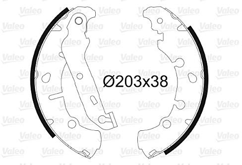 Valeo Bremsbackensatz 562772 | Kompatibel mit: FORD FIESTA IV, FIESTA Kasten/Schrägheck, FIESTA V, FIESTA V Van, FUSION, KA, PUMA, STREET KA, MAZDA 2, 2