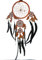INDIGOS UG Traumfänger - Dreamcatcher mit farbigem Netz Ø 22 cm