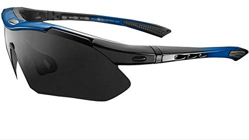 Al aire libre de pico para mujer y para hombre gafas de sol Polarizado gafas de sol gafas de cinco pares de lentes, color - azul, tamaño wie das Bild
